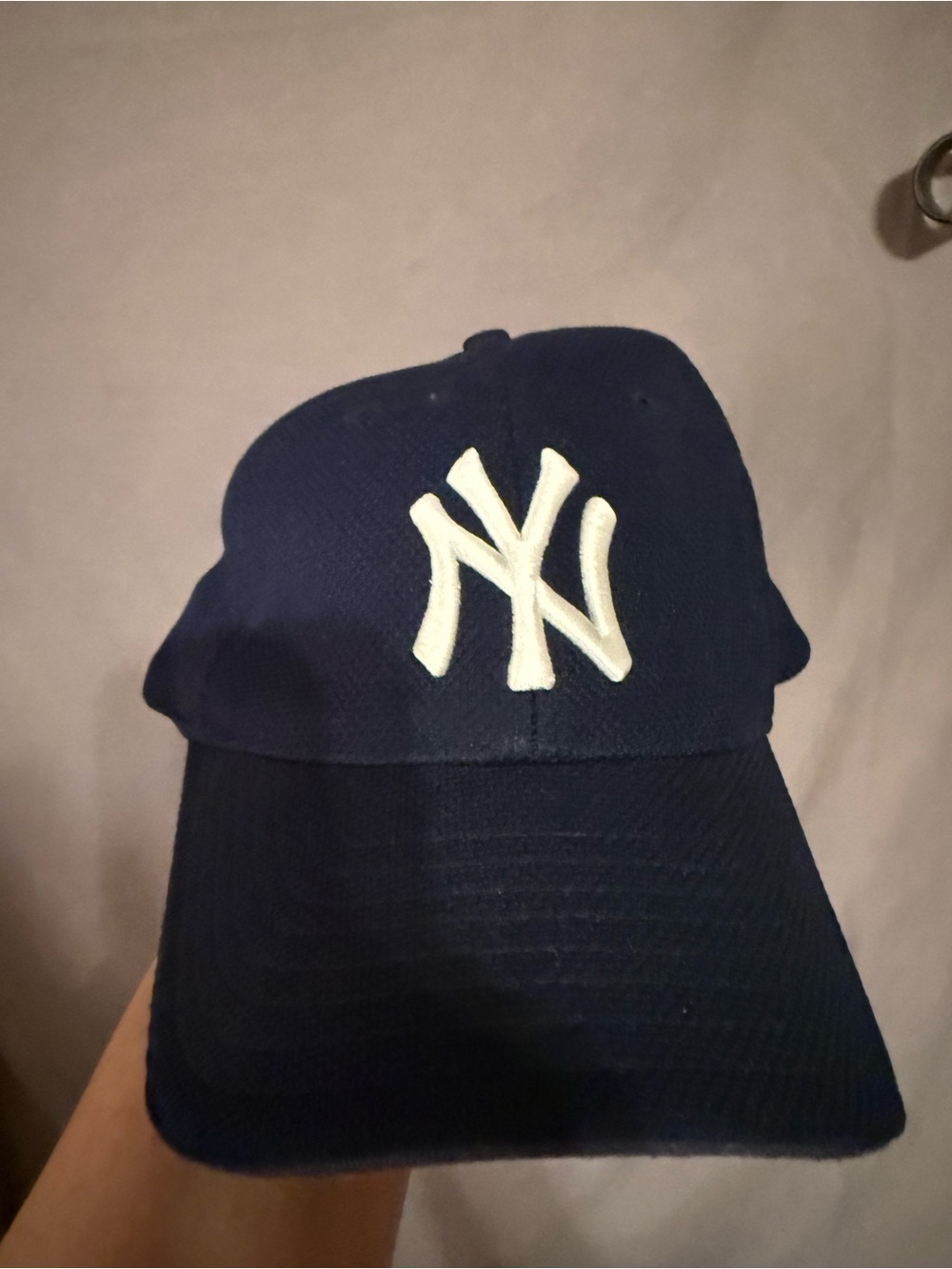 New Era Navy Blue Baseball Cap with White NY Logo